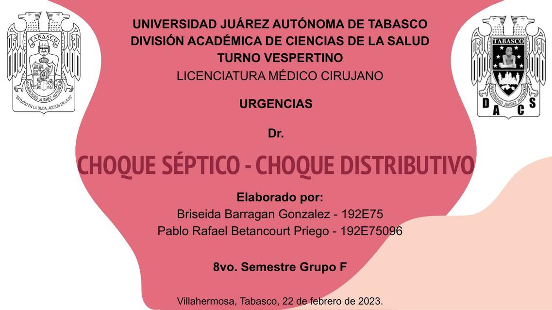 Choque Septico y Choque Distributivo