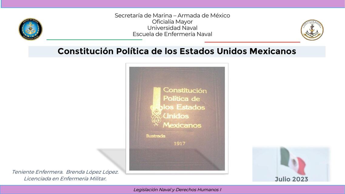 Constitución política de los Estados Unidos Mexicanos