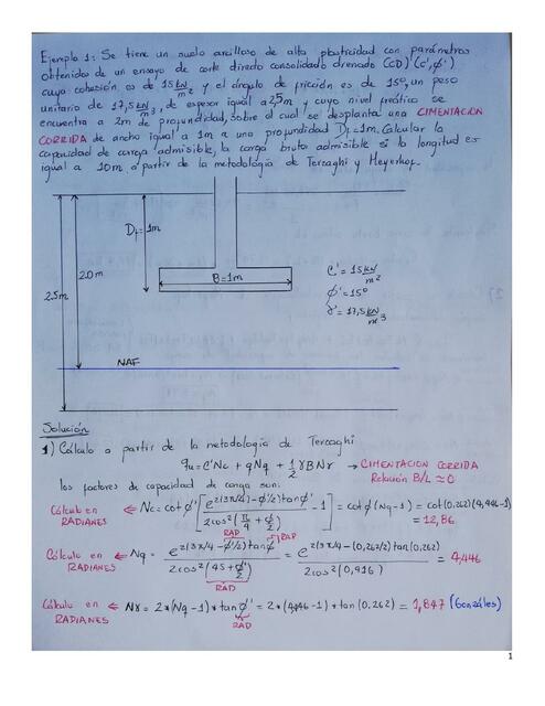 Ejemplo 1 cimentaciones corridas 