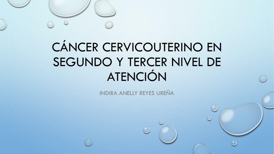 Cáncer cervicouterino en segundo y tercer nivel de atención 