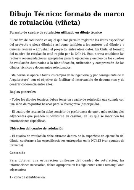 NCh14 Cuadro de referencia