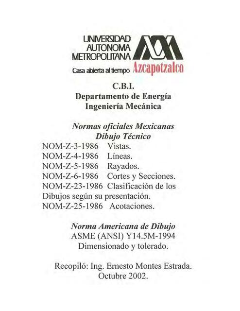 Normas oficiales mexicanas dibujo técnico 