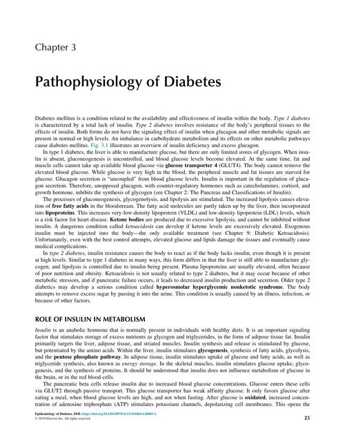 Fisiopatología de la diabetes 