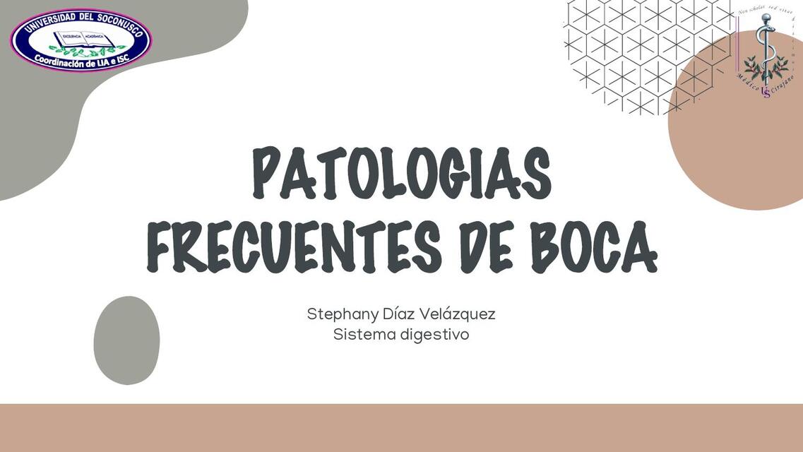 Patologías frecuentes de boca 