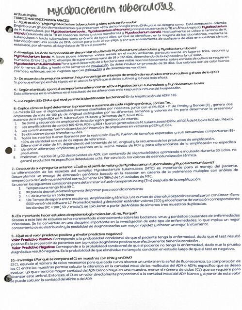 Tuberculosis Notes.pdf Mycobacterium tuberculosis | MEDIKA NOTES | uDocz