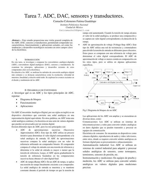 ADC, DAC, Sensores y Transductores 