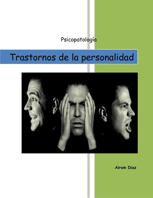 Trastornos de la personalidad