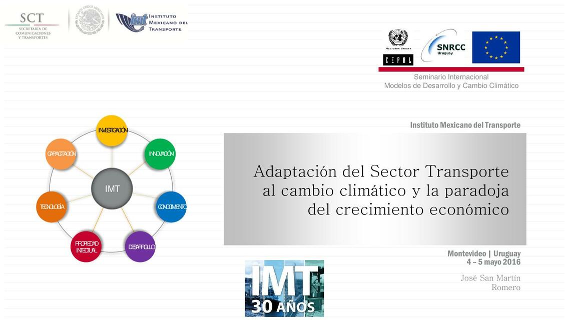 Adaptación del Sector Transporte al Cambio Climático y la Paradoja del Crecimiento Económico 