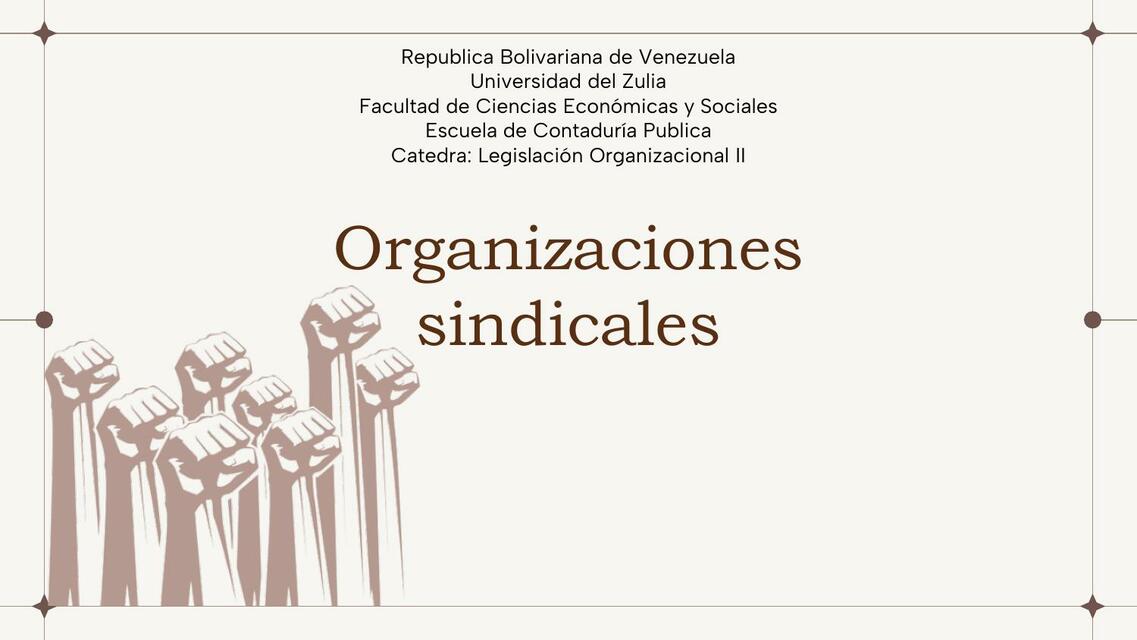 Organizaciones Sindicales