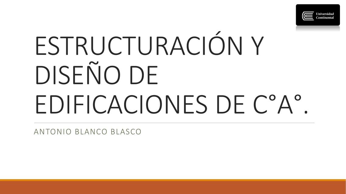 Estructuración y Diseño de Edificaciones de C° A°