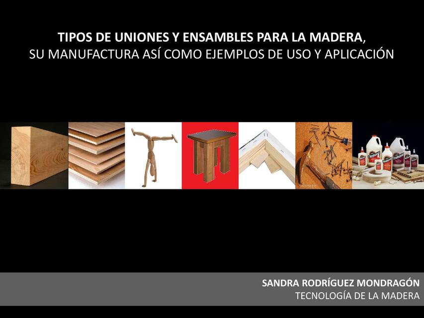 Uniones y Ensambles en Madera 