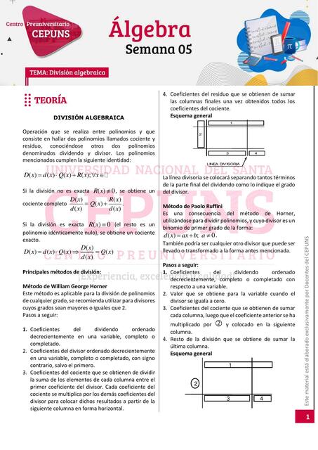 Álgebra semana 5