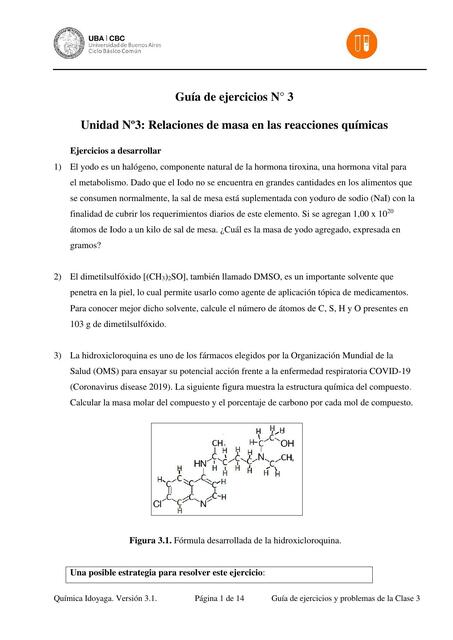 Guia de Ejercicios Quimica Idoyaga Unidad 2