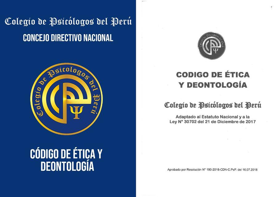 Código de Ética y Deontología 