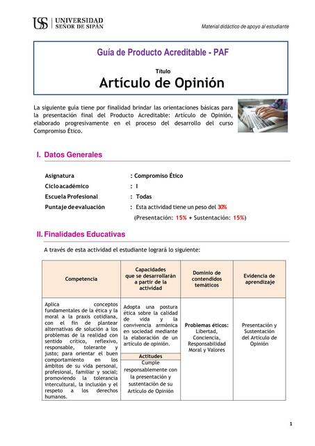 Artículo de Opinión 