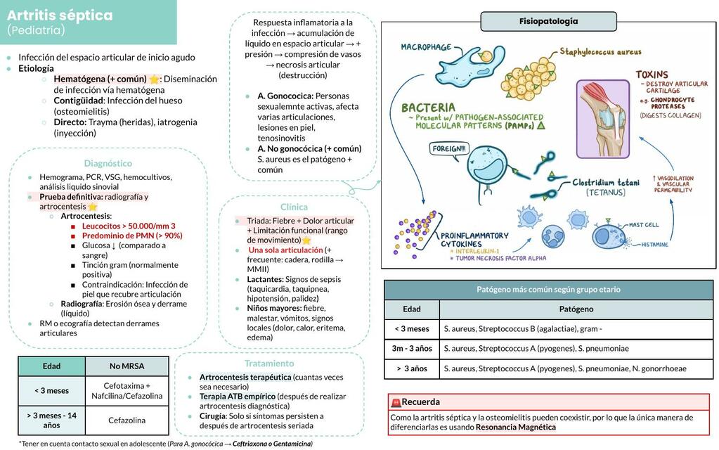 Artritis séptica - Pediatría