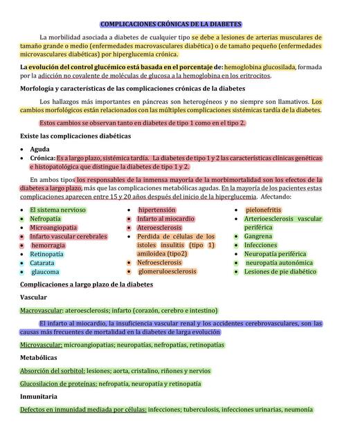 Complicaciones Crónicas de la Diabetes 