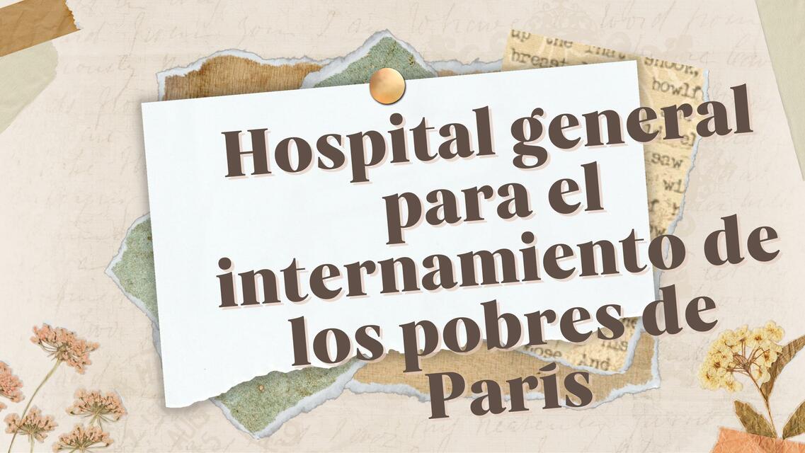 Hospital general para el internamiento de los pobres de París | María