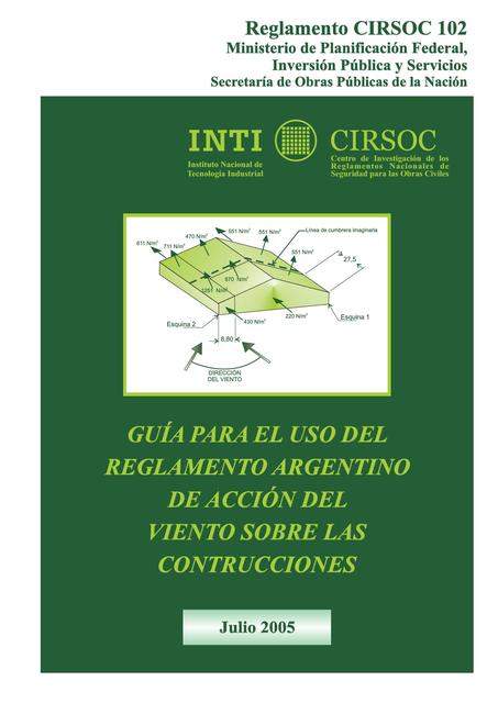 ejemplo de cargas de viento norma argentina