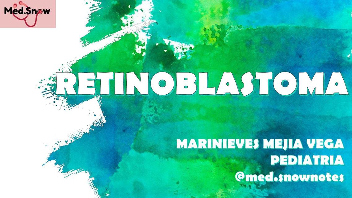 RETINOBLASTOMA med.snownotes uDocz