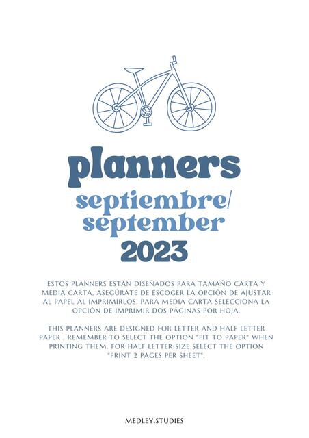 Planners Septiembre 2023