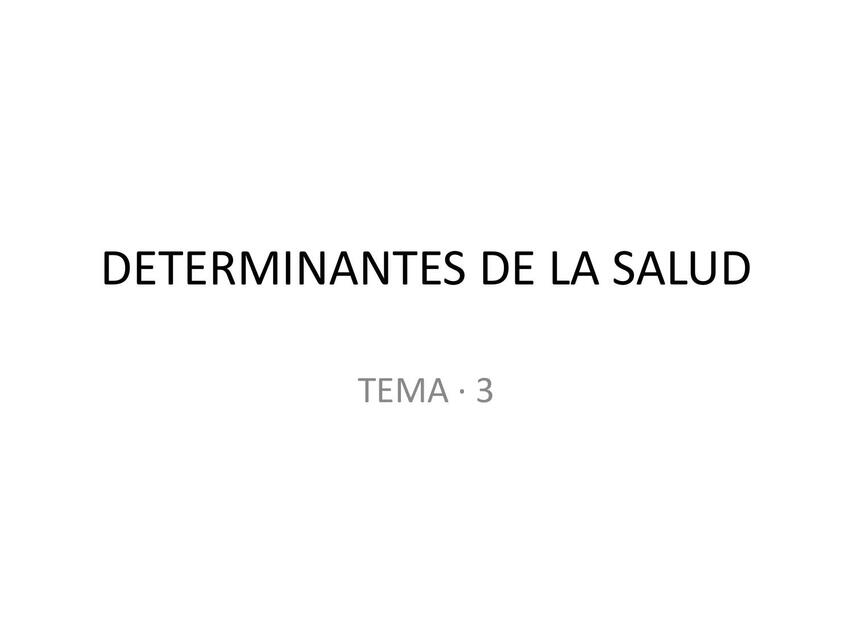 Determinantes de la salud 