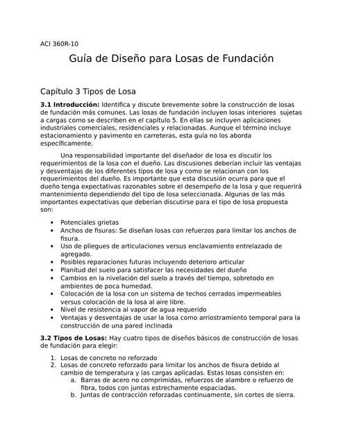 Guía de Diseño para Losas de Fundación 