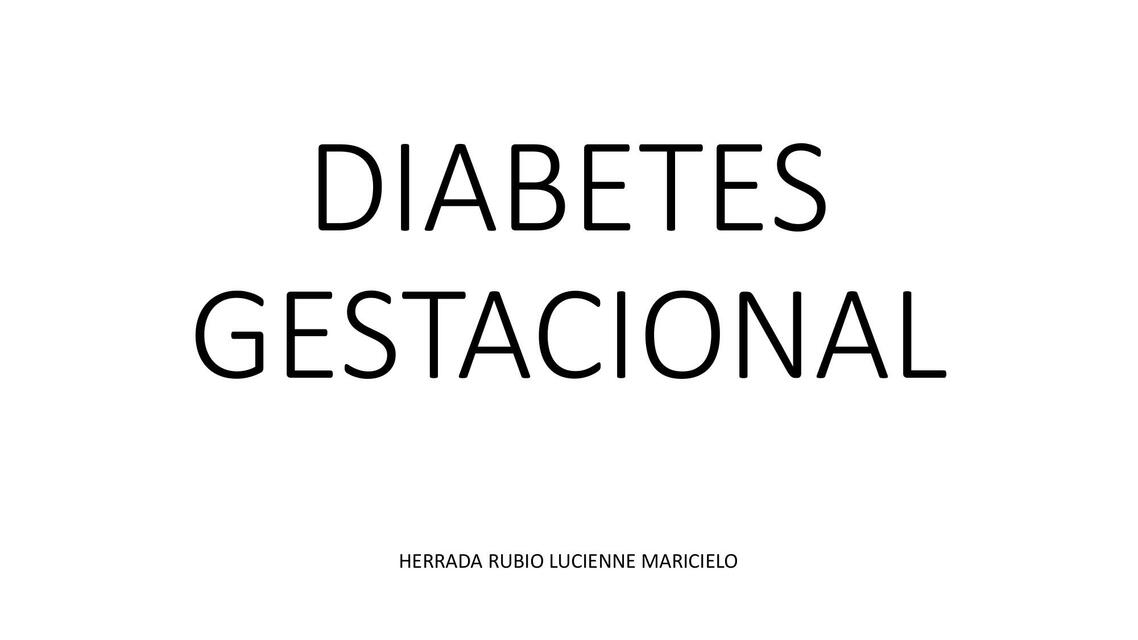 Diabetes gestacional