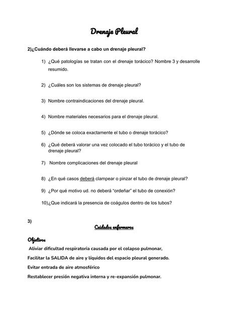 Drenaje Pleural 