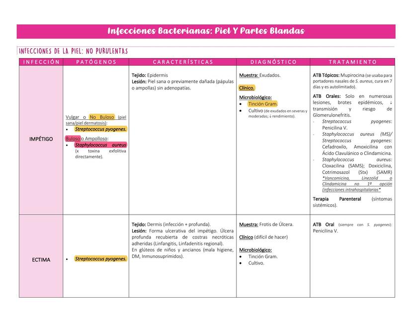 Infecciones Bacterianas Piel y Partes Blandas