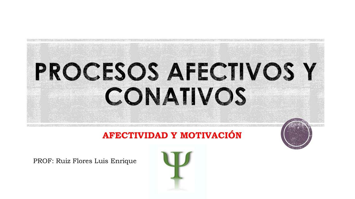 Procesos afectivos y conativos