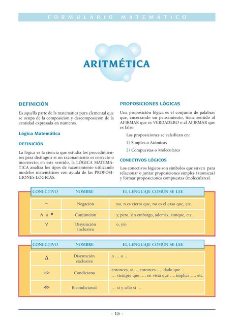 Formulas matemáticas