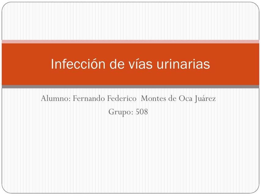 Infección de vías urinarias