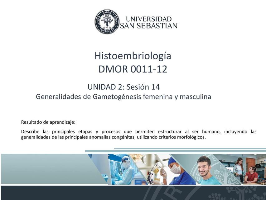 Generalidades de gametogénesis femenina y masculina 