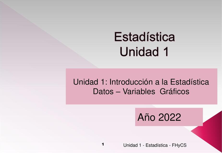 Estadística Unidad 1 