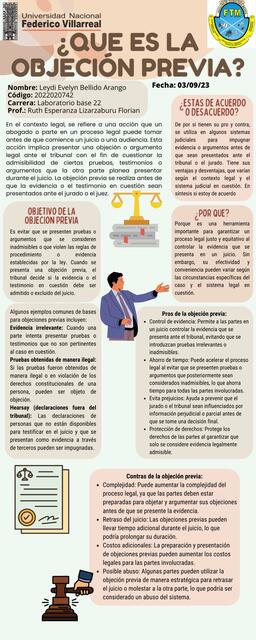 Flashcards de ¿Qué es la Objeción Previa? | Por Evelyn Leydi | uDocz