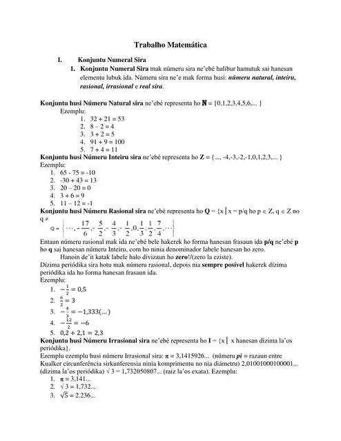 Trabalho Matemática 