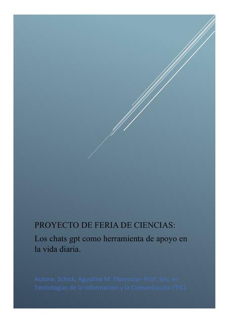 Proyecto para feria de ciencias CHAT GPT