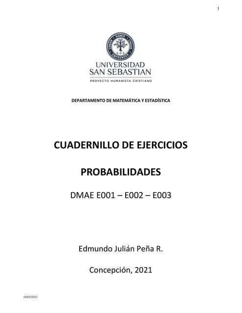 Cuadernillo de Ejercicios Probabilidades 