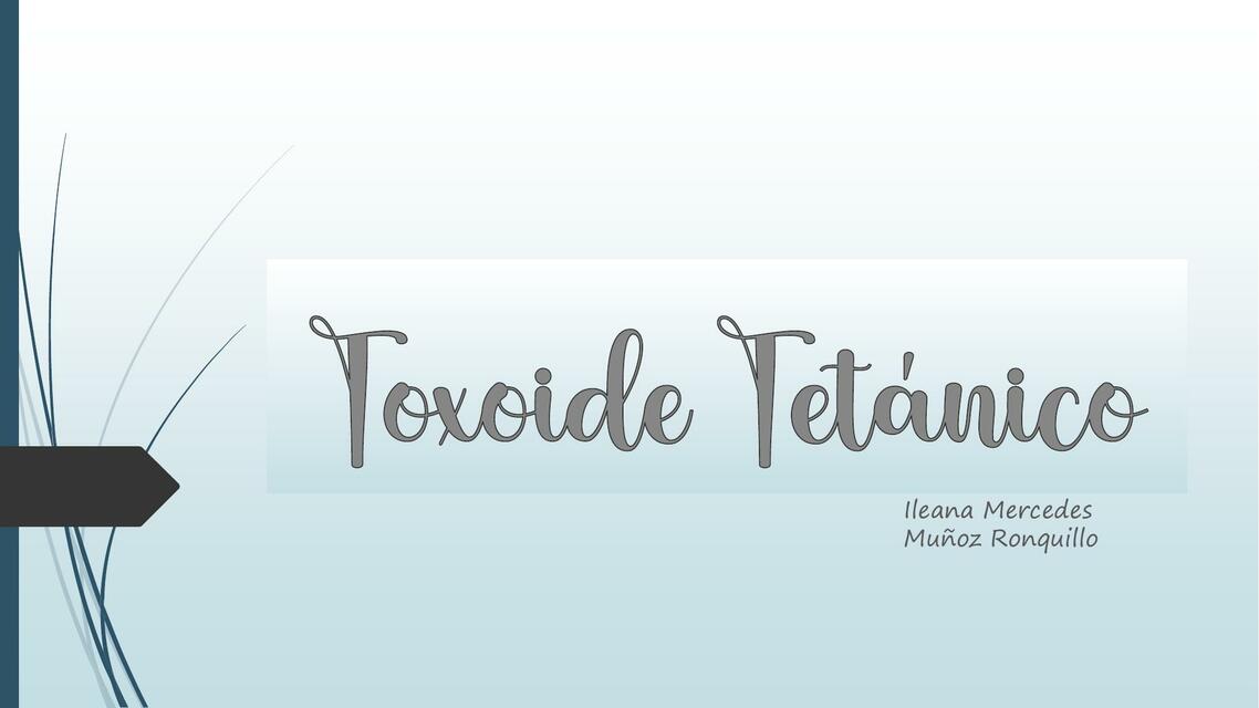 Toxoide Tetánico 