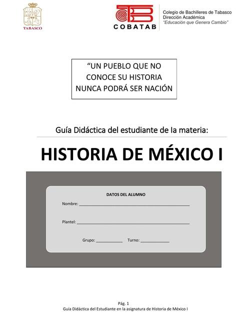 Historia de México I 