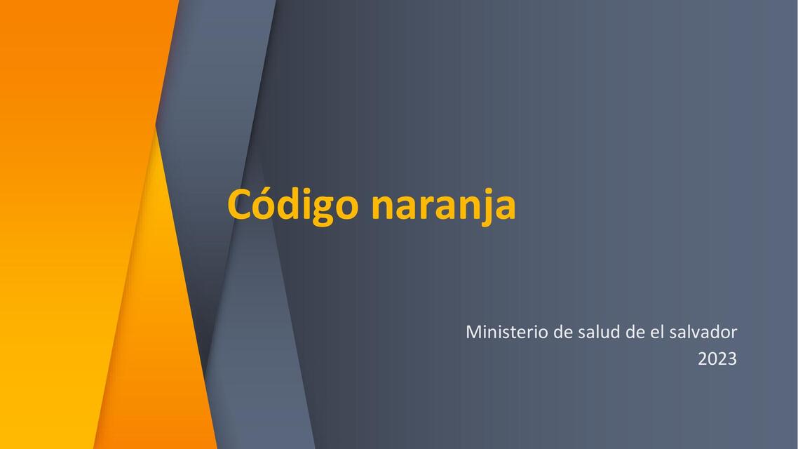 Código naranja 