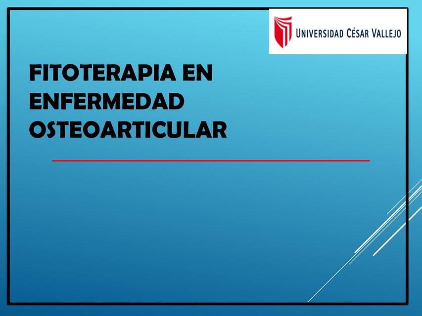 Fitoterapia Enfermedades Osteoarticulares