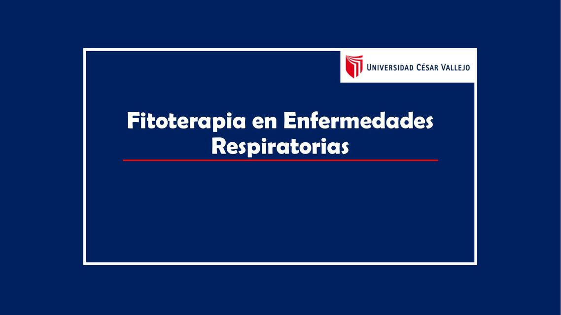 Fitoterapia Enfermedades Respiratorias