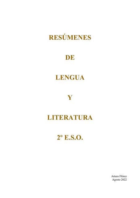 Apuntes Lengua Literatura 