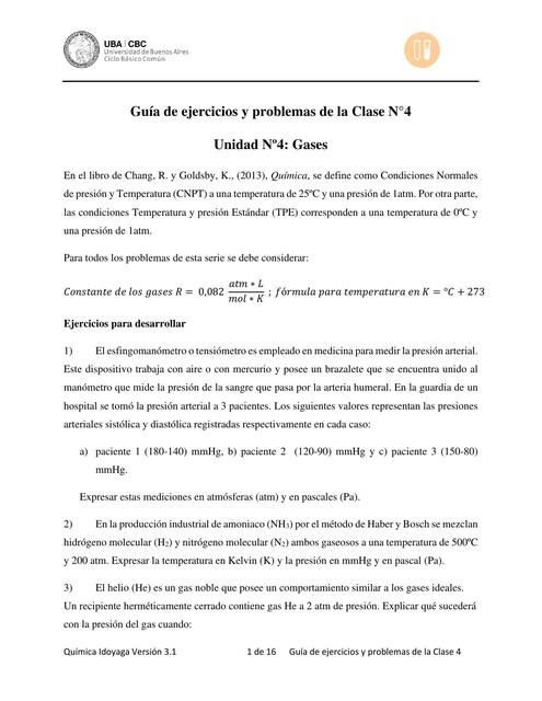 2 Guía de Ejercicios y Problemas de la Clase 4 