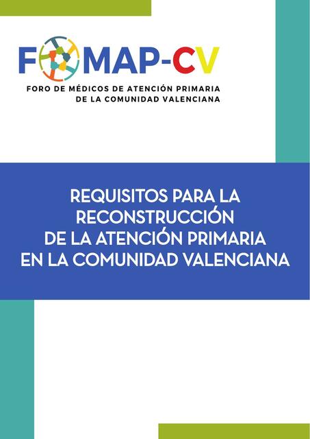 Requisitos para la reconstrucción de la atención primaria