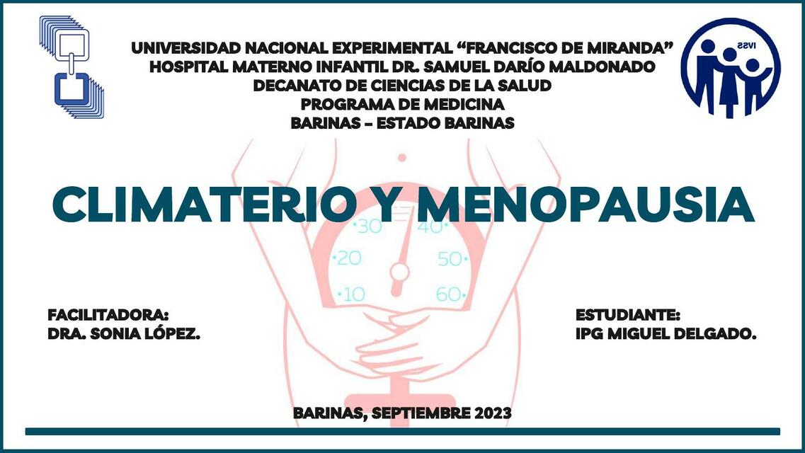 Climaterio y Menopausia