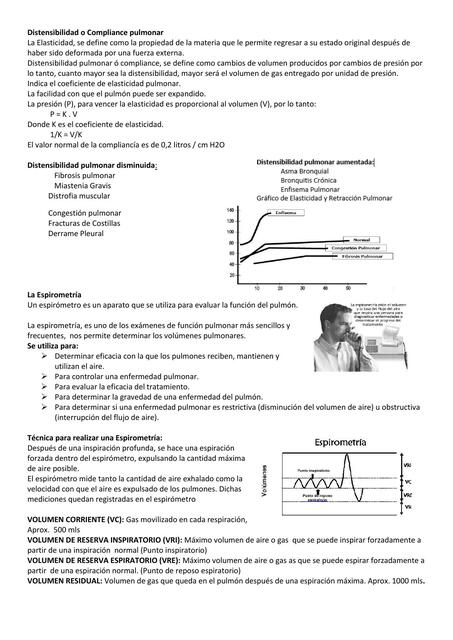 Distensibilidad o Complace Pulmonar 