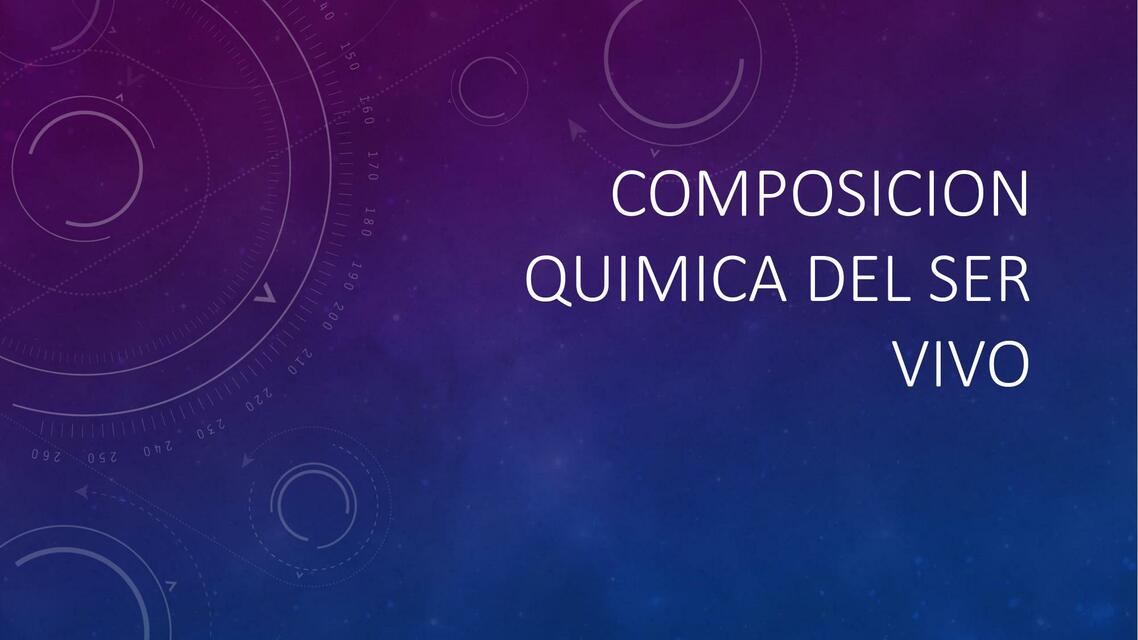 Composición Química del Ser Vivo 